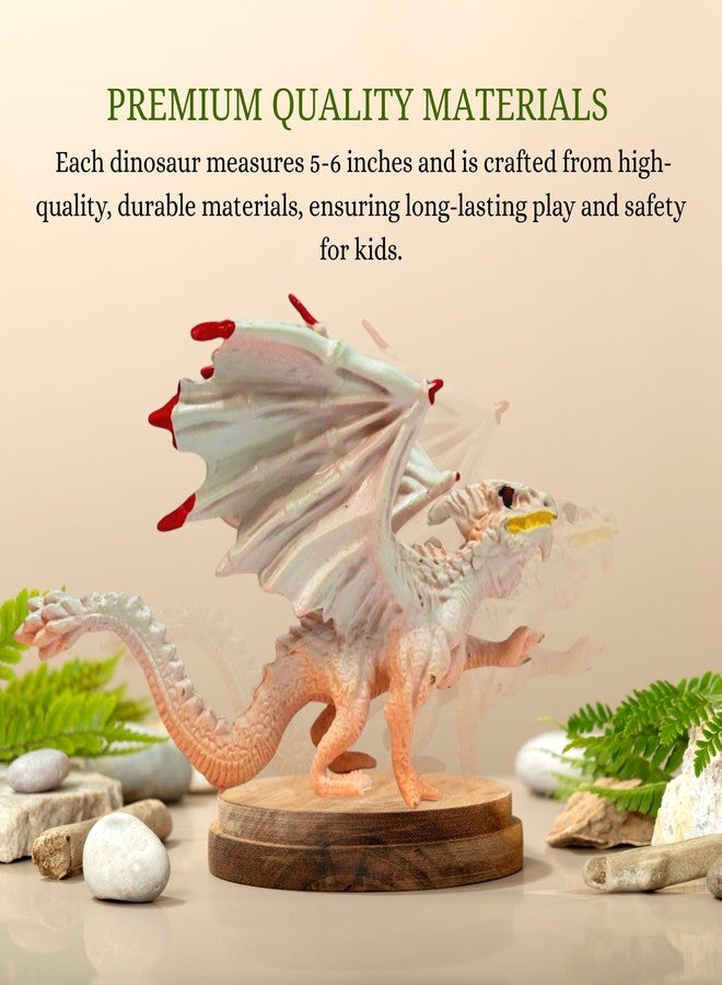 Mallexo مجموعة ألعاب ديناصورات تنانين طائرة واقعية من ماليكسو للأطفال من عمر 3 سنوات فما فوق | حجم كبير، 12 قطعة، ألعاب ديناصورات جذابة متعددة الألوان، هدية عيد ميلاد للأولاد والبنات، منتج تعليمي وديكور للأطفال (Dragon12) - Image 3